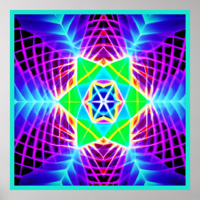 Colorful Vivid Pattern Poster (Front)