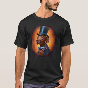 Colorful Vizsla Dog Dad Mom Best Dog T-Shirt