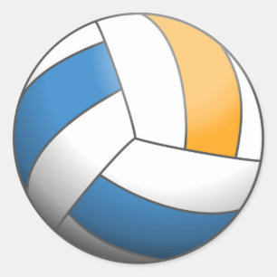 Colorful Volleyball Ball Classic Round Sticker