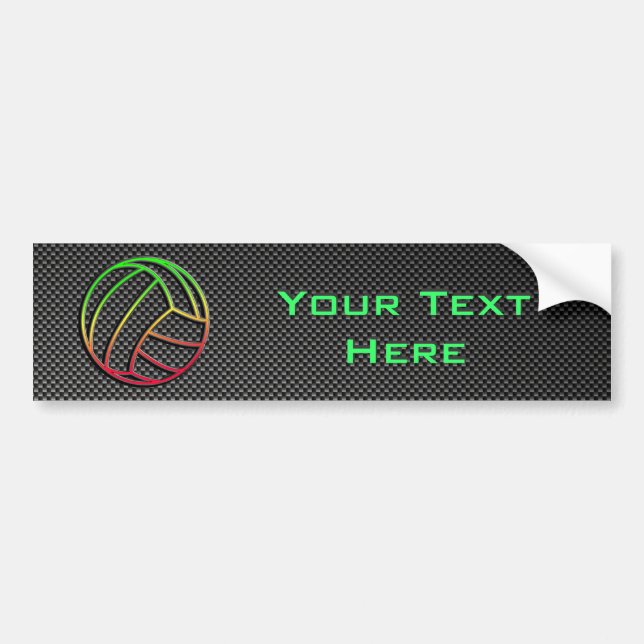 Colorful Volleyball Bumper Sticker (Front)