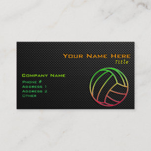 Colorful Volleyball Business Card