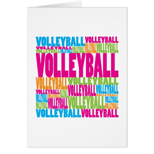 Colorful Volleyball Cards (Front)