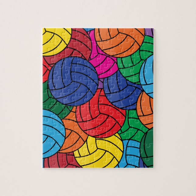 Colorful Volleyball Collage Jigsaw Puzzle (Vertical)