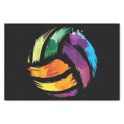 Colorful Volleyball Cute Colorsplash Ball Gift Tissue Paper