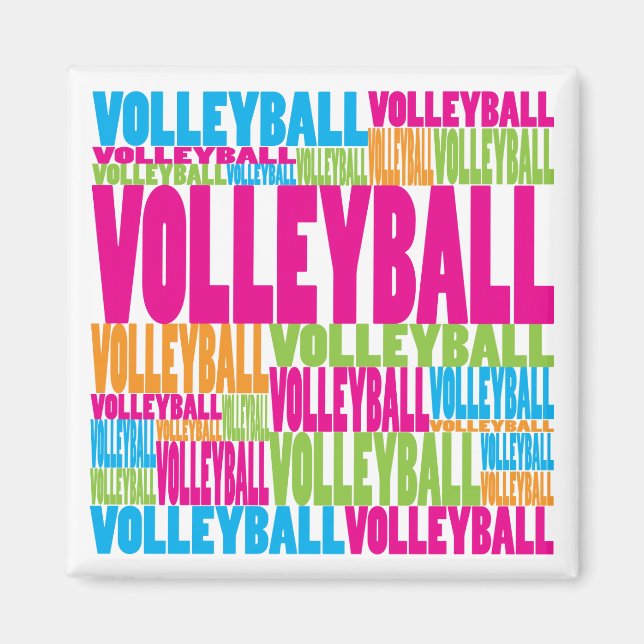 Colorful Volleyball Magnet (Front)