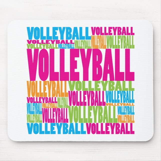 Colorful Volleyball Mouse Pad (Front)