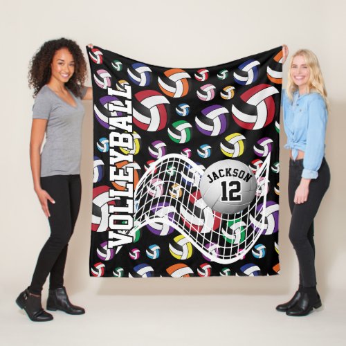 Colorful Volleyball Pattern Fleece Blanket
