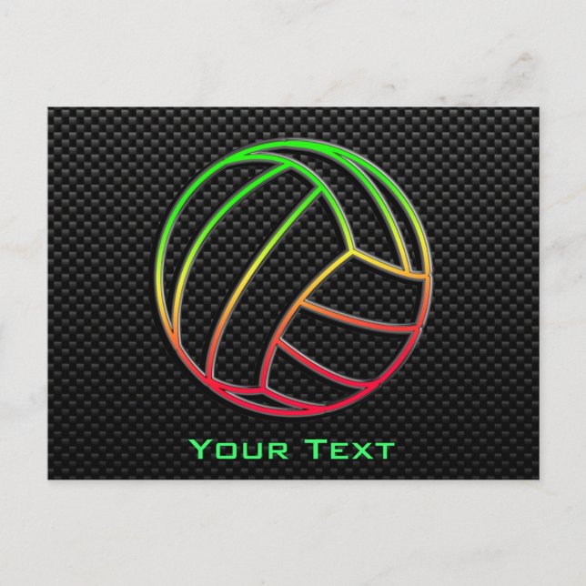 Colorful Volleyball Postcard (Front)