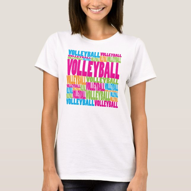 Colorful Volleyball T-Shirt (Front)