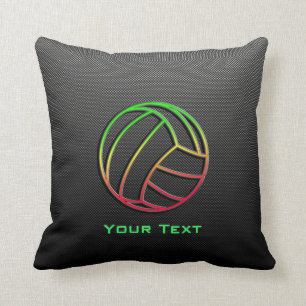 Colorful Volleyball Throw Pillow