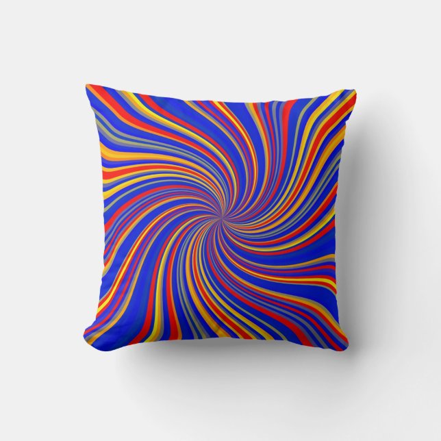 Colorful Vortex 02 Throw Pillow (Front)