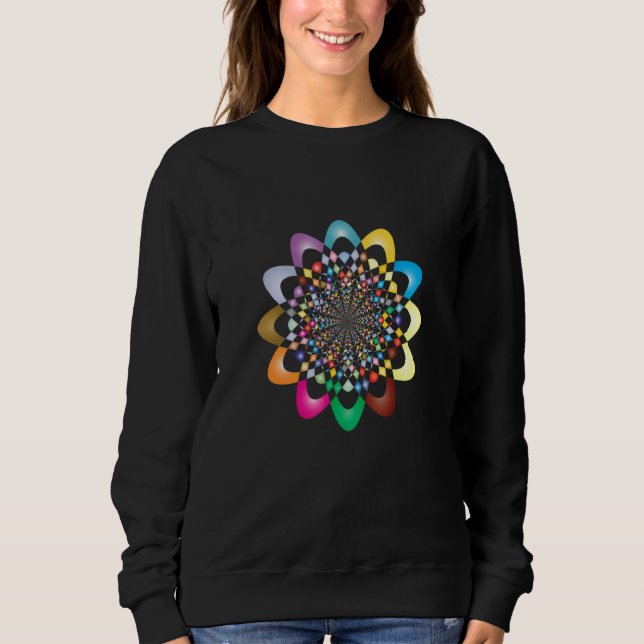 Colorful Vortex Abstract Math & fun Sweatshirt (Front)