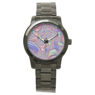 Colorful Vortex Abstract Trippy Spiral Fractal Watch