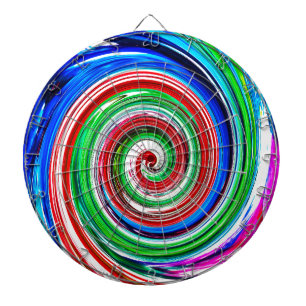 Colorful vortex dart board