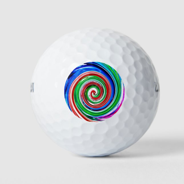 Colorful vortex golf balls (Front)