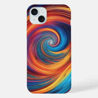 Colorful vortex iPhone 15 plus case