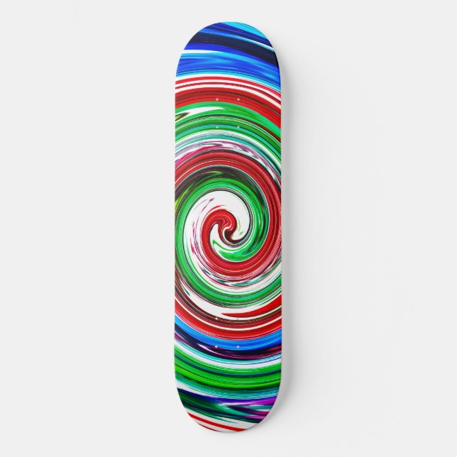 Colorful vortex skateboard (Front)