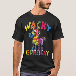 Colorful Wacky Wednesday Zebra Unicorn T-Shirt