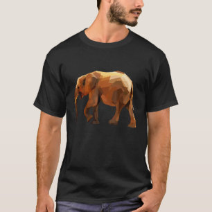 Colorful Walking Elephant Graphic T-Shirt