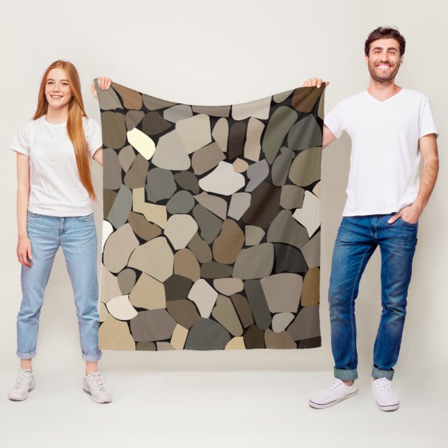 Colorful Wall Stones Pattern Fleece Blanket (In Situ)