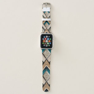 Colorful wall tile backgroundflower, digital, patt apple watch band