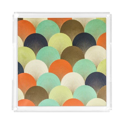 Colorful wallpaper artistic design acrylic tray