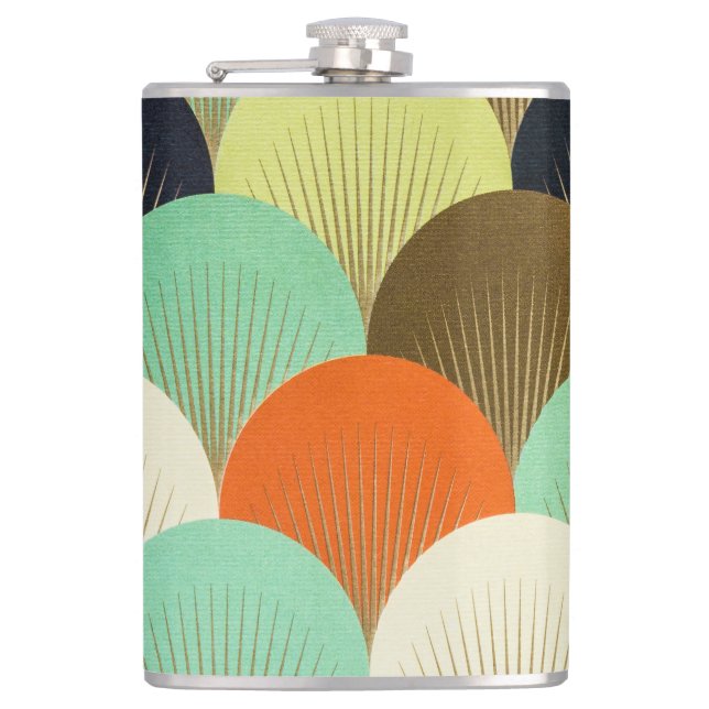 Colorful wallpaper: artistic design. flask (Front)