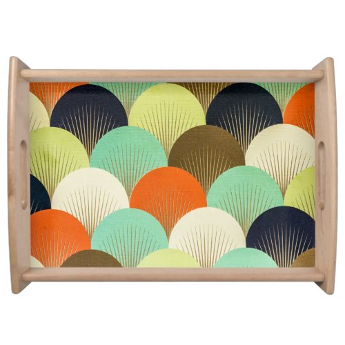 Colorful wallpaper artistic design serving tray