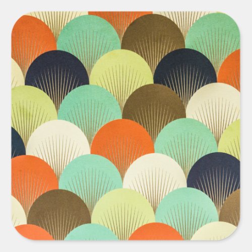 Colorful wallpaper artistic design square sticker