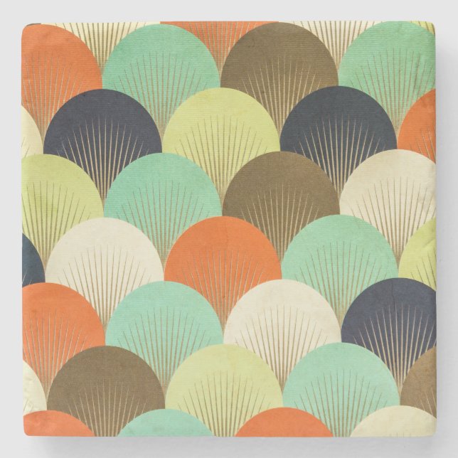 Colorful wallpaper: artistic design. stone coaster (Front)