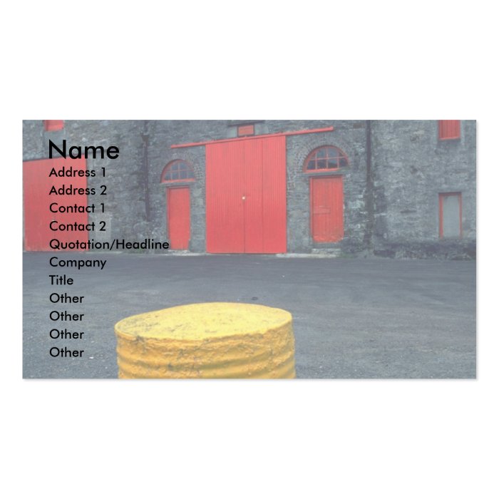 Colorful warehouses, County Mayo, Ireland Business Card Template