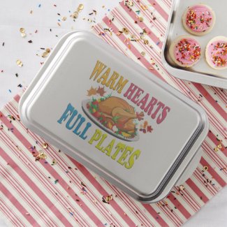 Colorful Warm Hearts Full Plates, Thanksgiving 