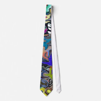 Colorful Warped Pattern Style Customizable Neck Tie