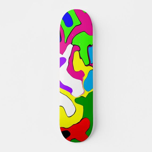 Colorful Warped Skateboard (Front)