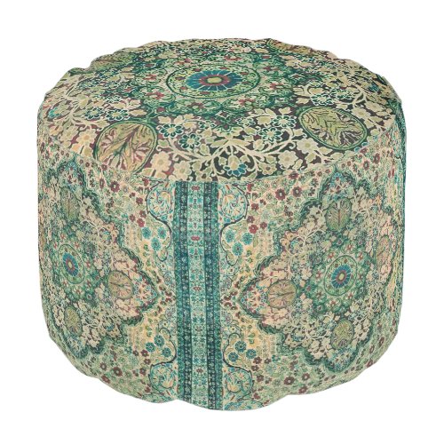 Colorful Washed_out Colors Persian Rug Motive Pouf