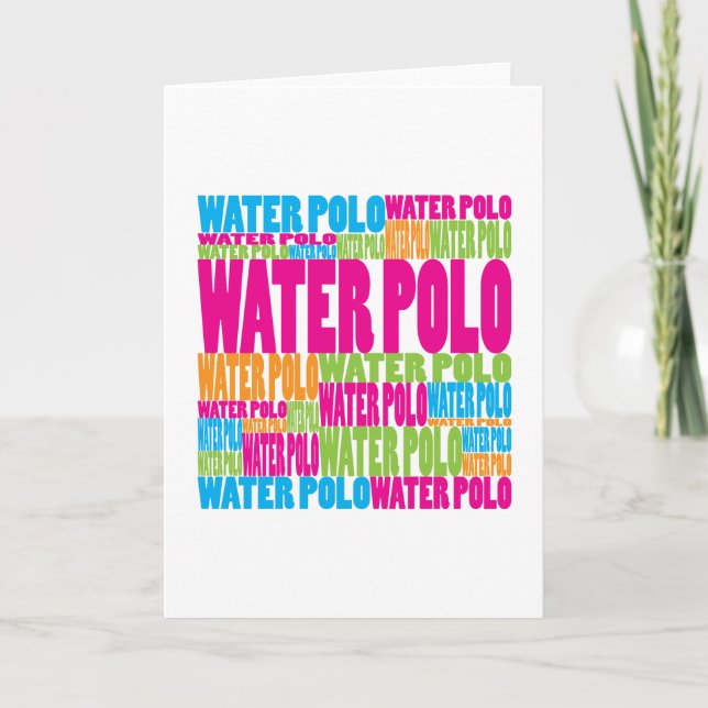 Colorful Water Polo Card (Front)