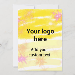 Colorful watercolor abstract add name text invitation