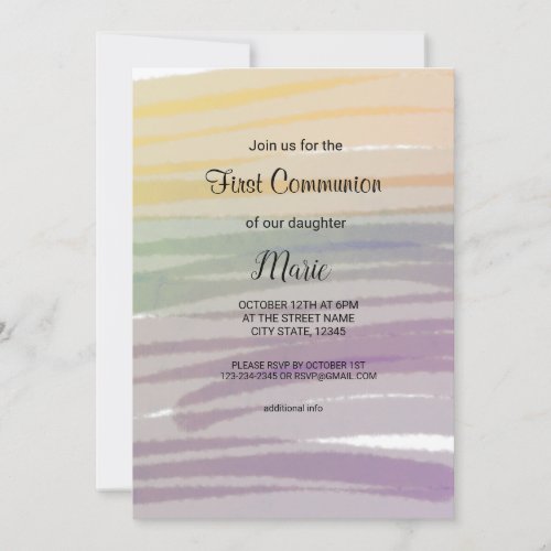 Colorful watercolor abstract add name text invitation