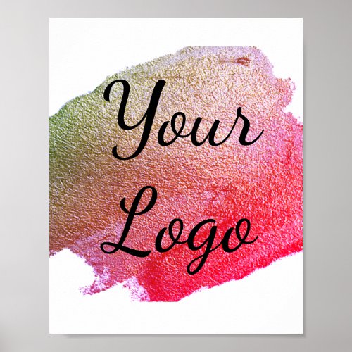 Colorful watercolor abstract add name text poster