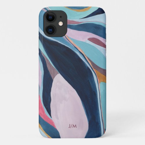 Colorful Watercolor Abstract Art Pattern iPhone 11 Case