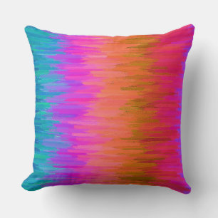 Colorful Watercolor Abstract Background Throw Pillow