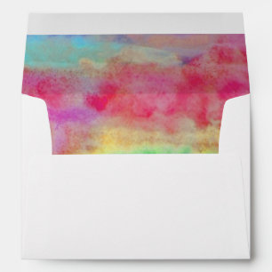 Colorful Watercolor abstract Envelope
