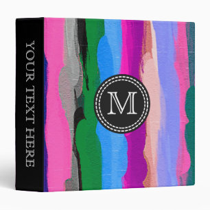 Colorful Watercolor Abstract Pattern #3 Binder