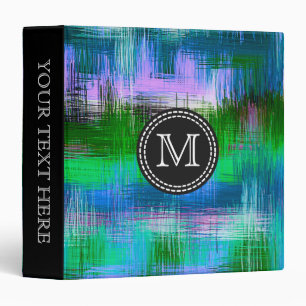Colorful Watercolor Abstract Pattern #7 Binder