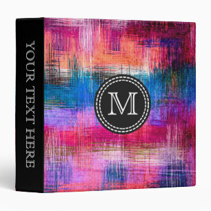 Colorful Watercolor Abstract Pattern #8 3 Ring Binder