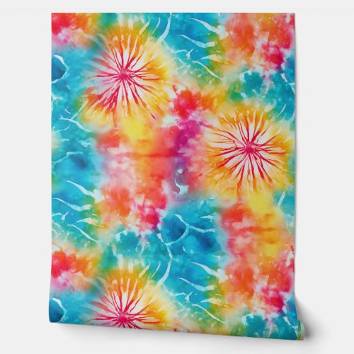 Colorful Watercolor Abstract Tie Dye Pattern Wallpaper