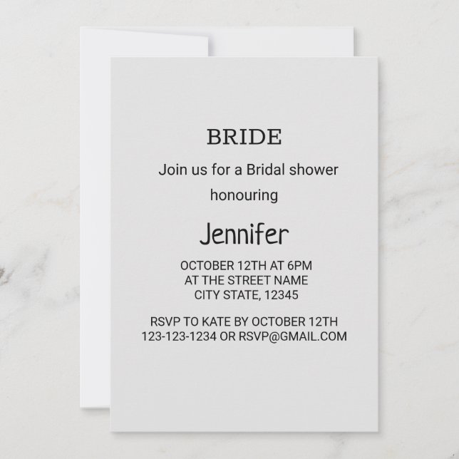 Colorful watercolor add your name text editable invitation (Front)