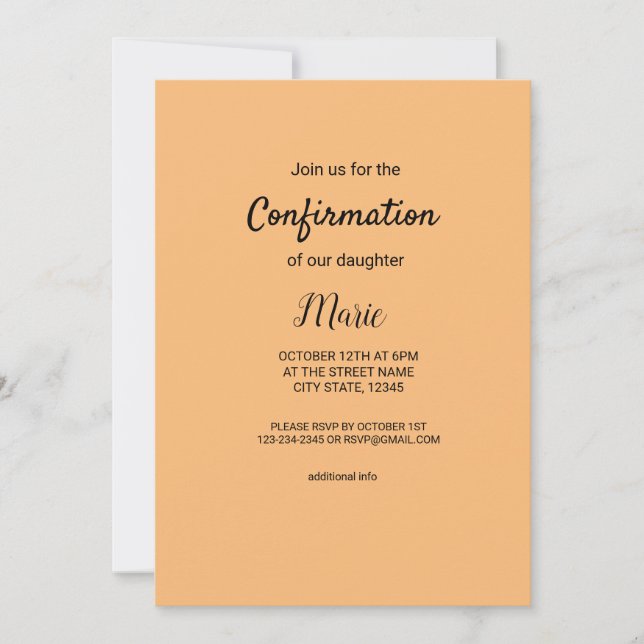 Colorful watercolor add your name text editable invitation (Front)