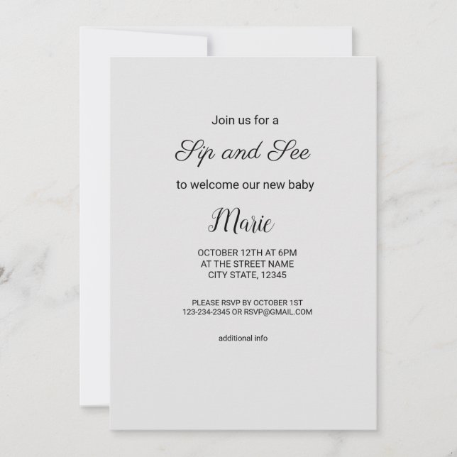 Colorful watercolor add your name text editable invitation (Front)