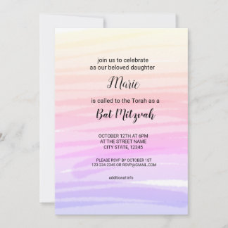 Colorful watercolor add your name text editable invitation